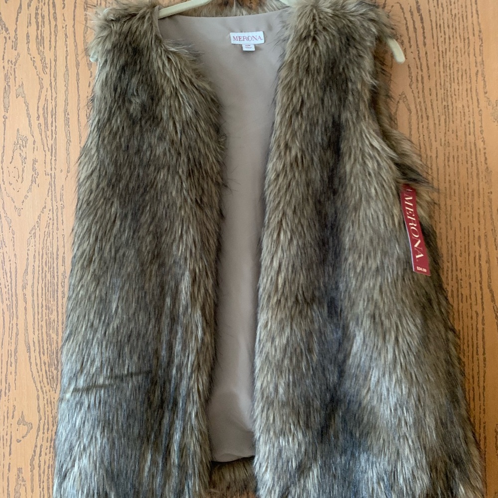 Faux fur vest